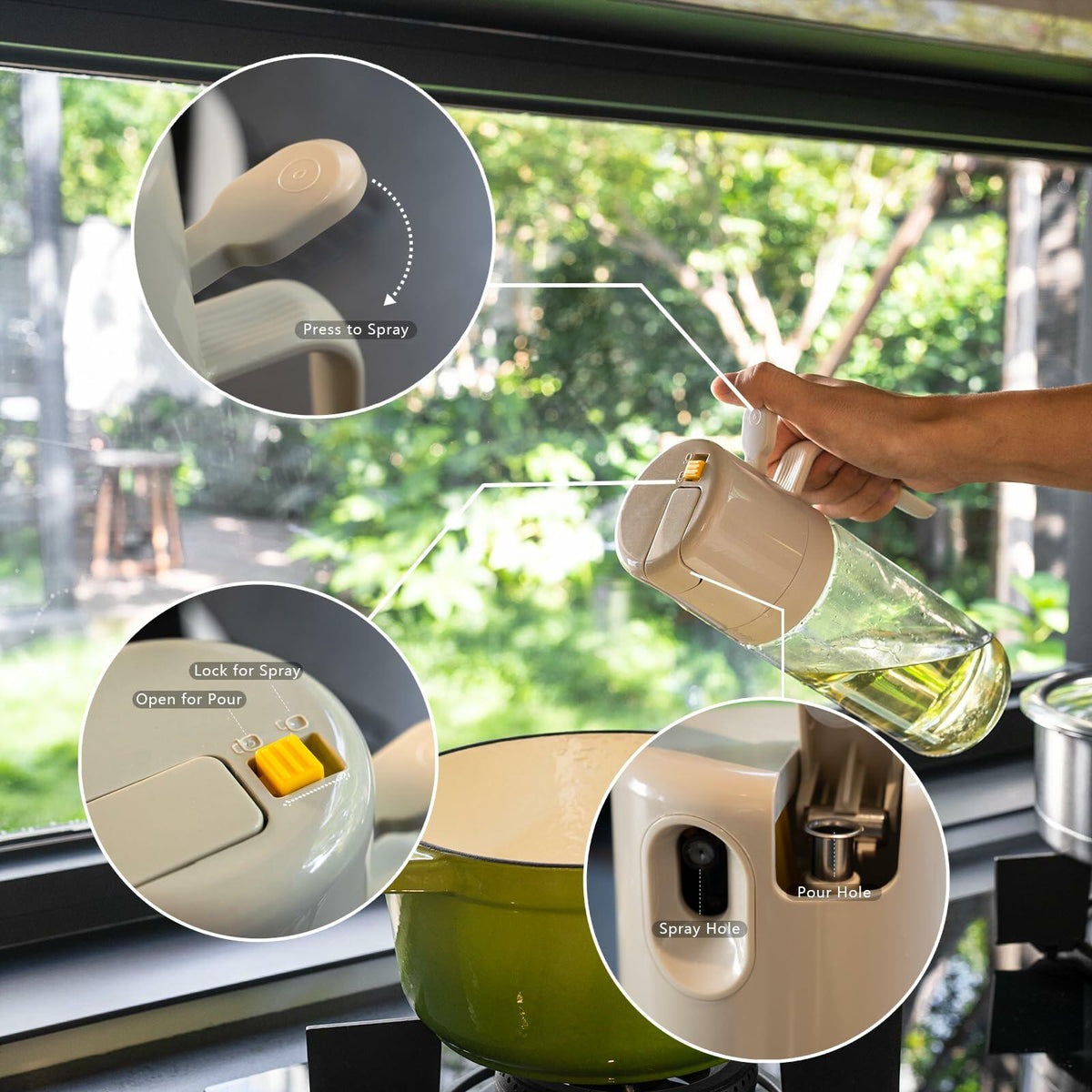 Chef Rizm 2-in-1 Olive Oil Sprayer & Dispenser