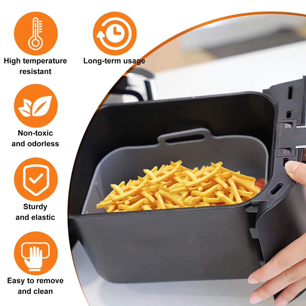 Chef Rizm Reusable Silicone Air Fryer Liner