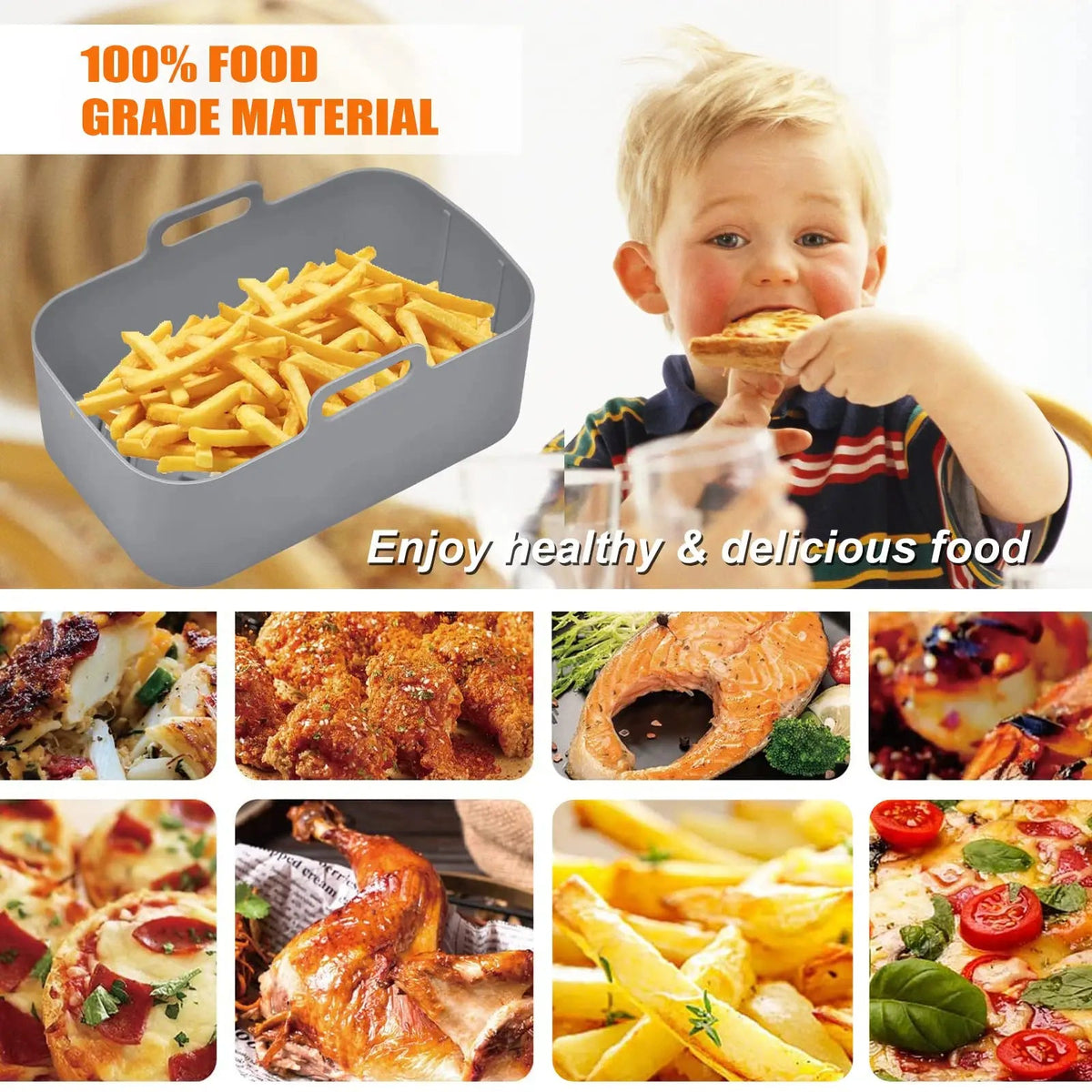 Chef Rizm Reusable Silicone Air Fryer Liner