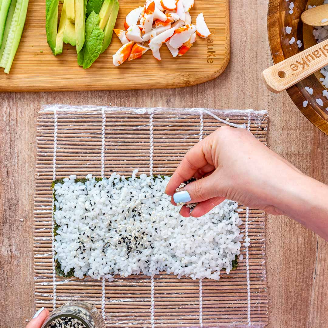 Bamboo Sushi Making Kit with 2 Sushi Rolling Mats, 5 Pairs of Reusable