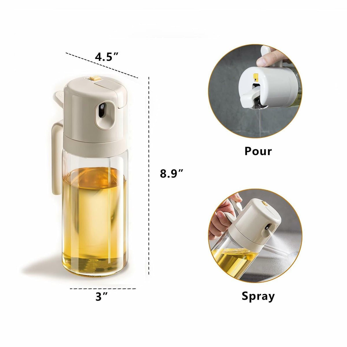 Chef Rizm 2-in-1 Olive Oil Sprayer & Dispenser