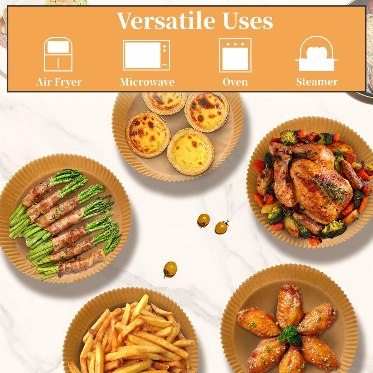 Chef Rizm 125-Piece Air Fryer Liner Pack