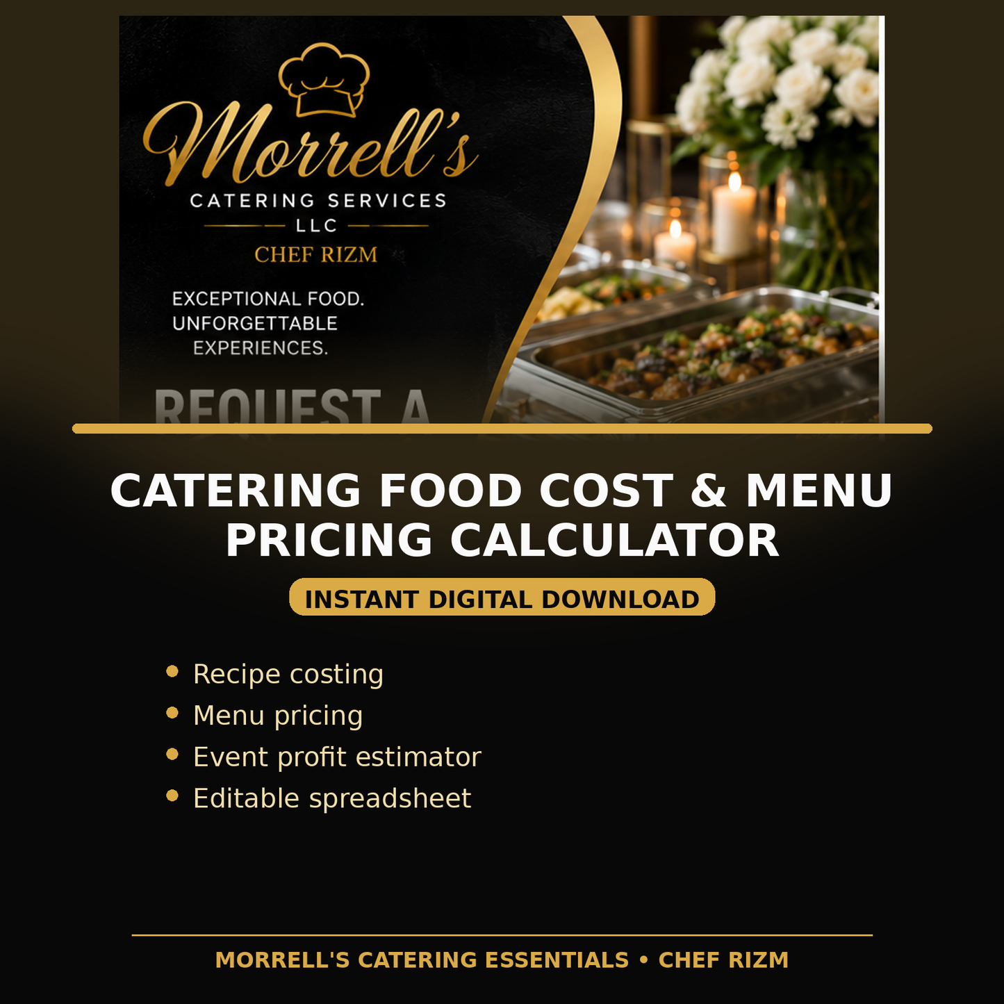 Catering Food Cost & Menu Pricing Calculator